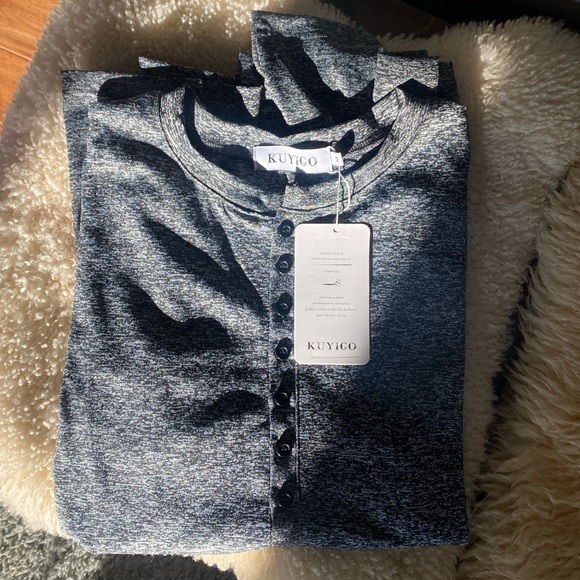 NWT Slim fit Henley Size Medium - Picture 2 of 10